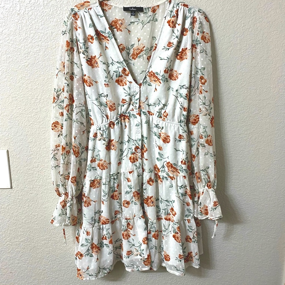 Lulus White Floral Dress